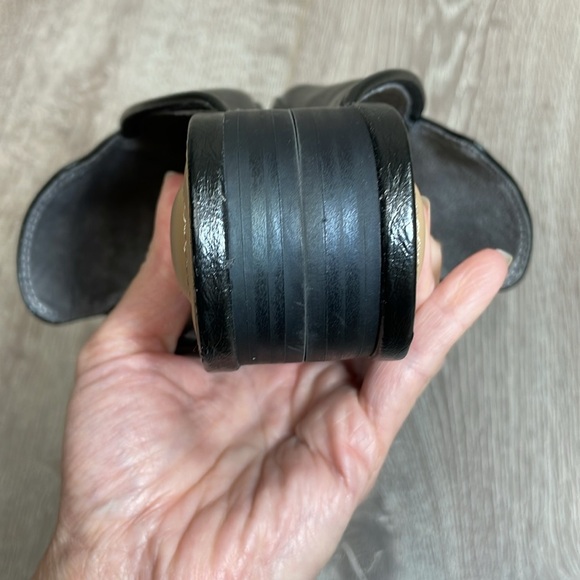 NWOT Rachel Zoe Alani Black Almond Toe Slip On Mule Loafer Silver Toe Accent 8 - Picture 12 of 16